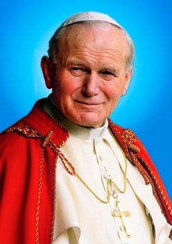 Zdjęcie przedstawia wizerunek papieża Jana Pawła II.