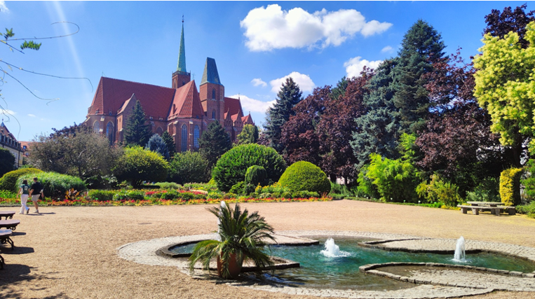 przedstawia_panoramę_Ogrodu_Botanicznego_z_widokiem_na_Kolegiatę_pw._Świętego_Krzyża_i_Świętego_Bartłomieja.png